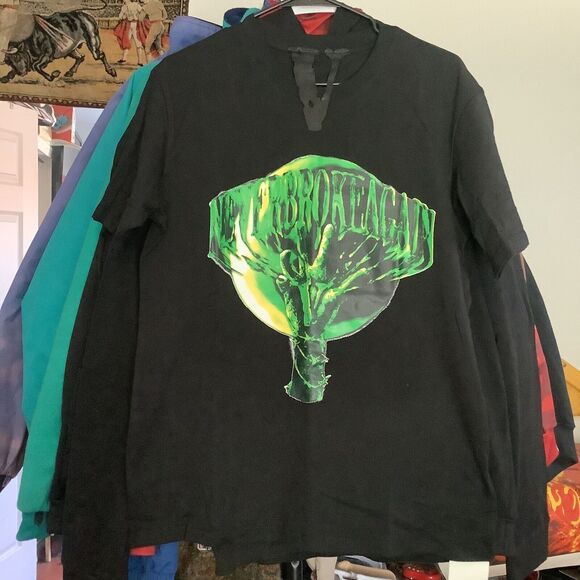 Unbranded Other - Bootleg *NEW* Vlone X Never Broke Again Slime T-Shirt Black Size Large L